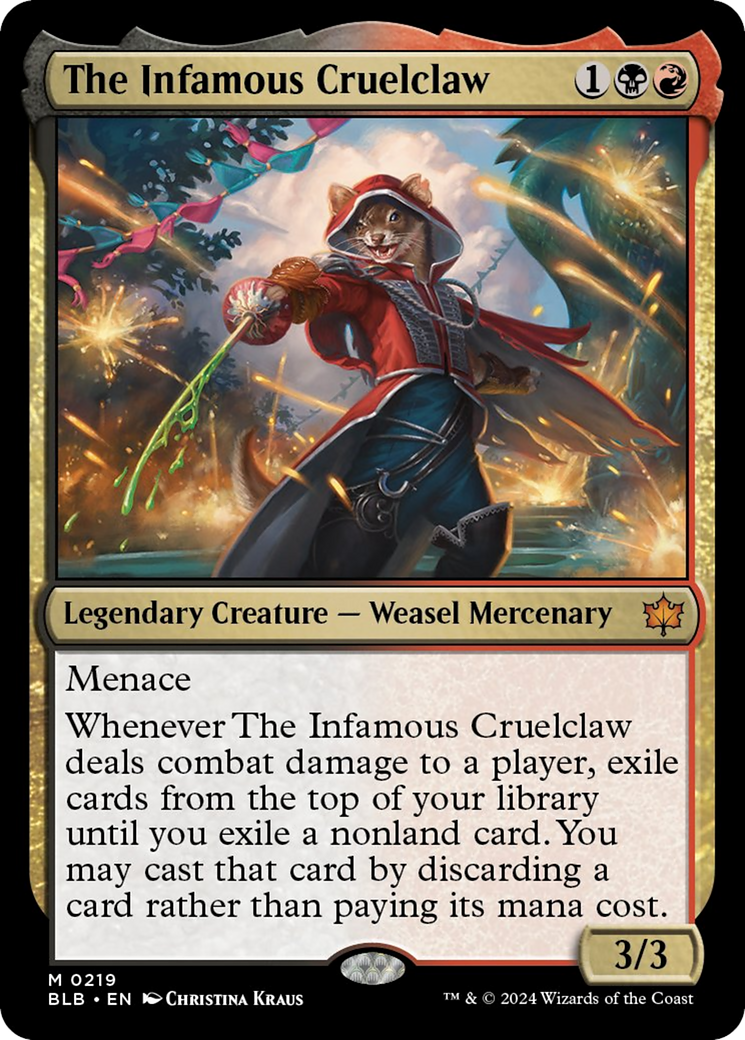 The Infamous Cruelclaw [Bloomburrow] | Jomio and Rueliete's Cards and Comics