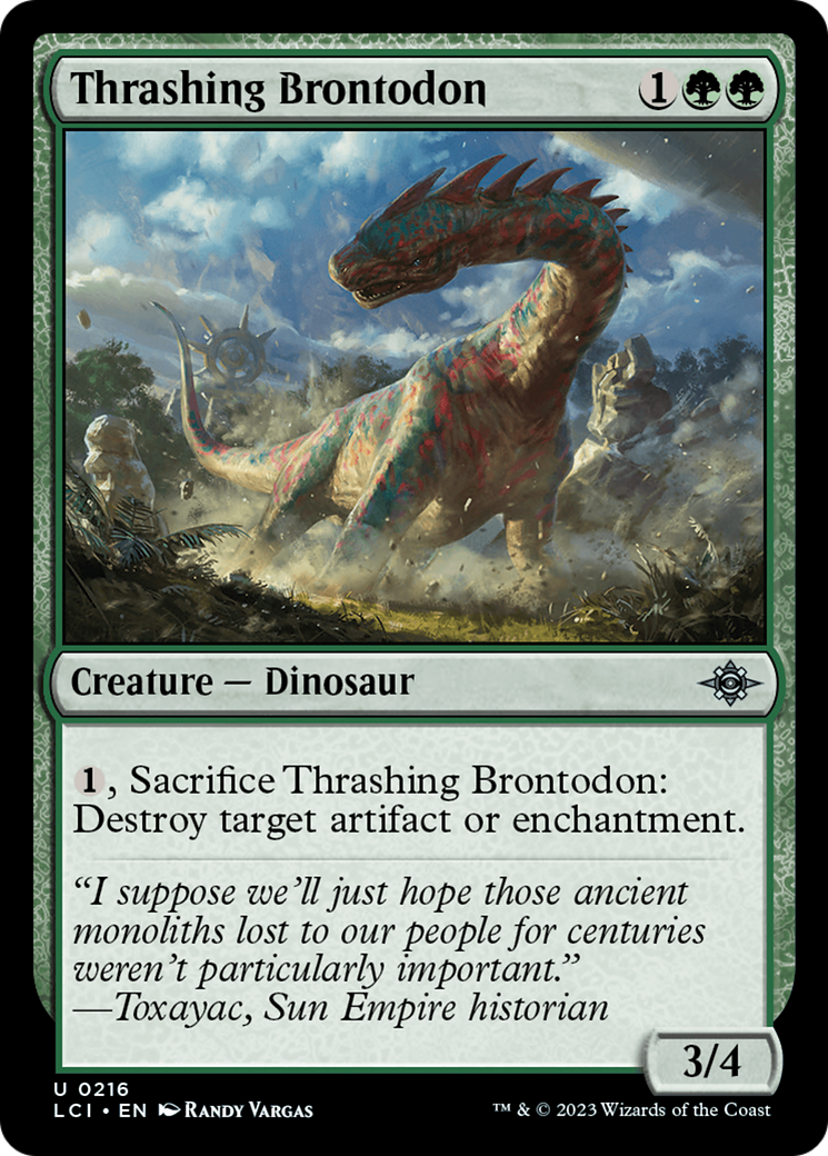 Thrashing Brontodon [The Lost Caverns of Ixalan] | Jomio and Rueliete's Cards and Comics