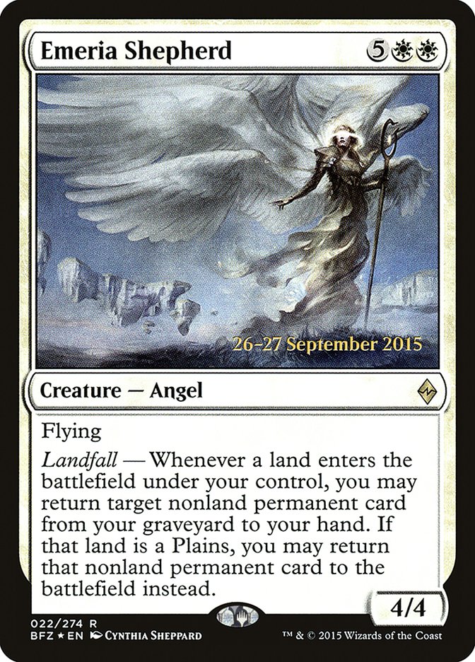 Emeria Shepherd [Battle for Zendikar Prerelease Promos] | Jomio and Rueliete's Cards and Comics