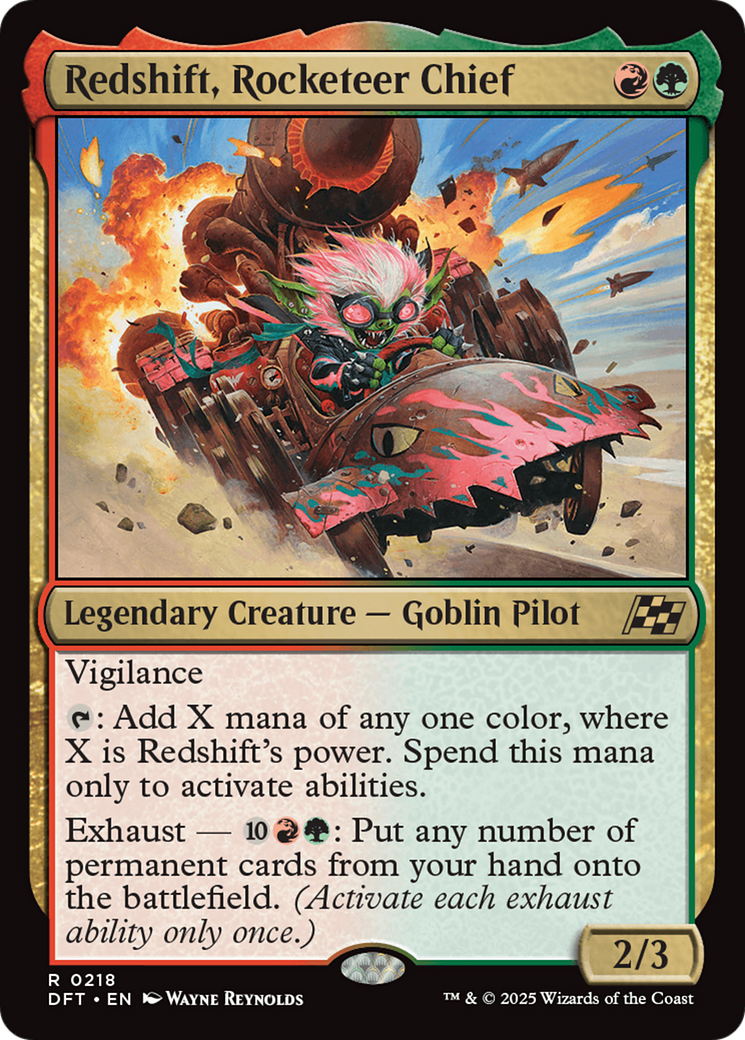 Redshift, Rocketeer Chief [Aetherdrift] | Jomio and Rueliete's Cards and Comics