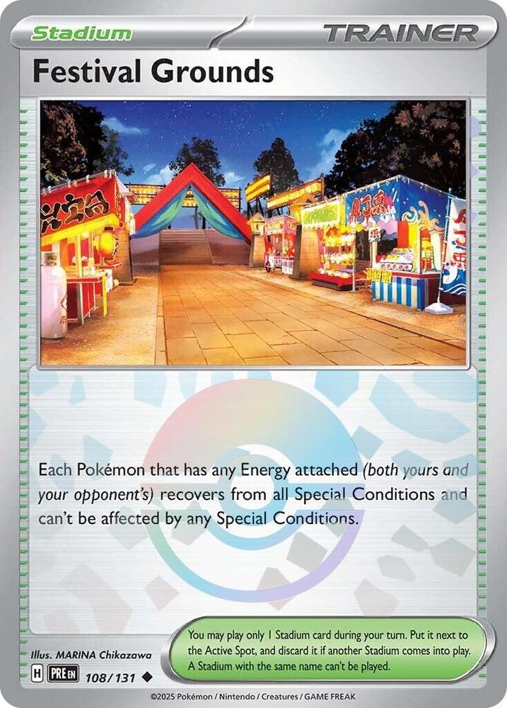 Festival Grounds (108/131) (Poke Ball Pattern) [Scarlet & Violet: Prismatic Evolutions] | Jomio and Rueliete's Cards and Comics