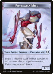 Phyrexian Mite (011) // Phyrexian Mite (012) Double-Sided Token [Phyrexia: All Will Be One Tokens] | Jomio and Rueliete's Cards and Comics