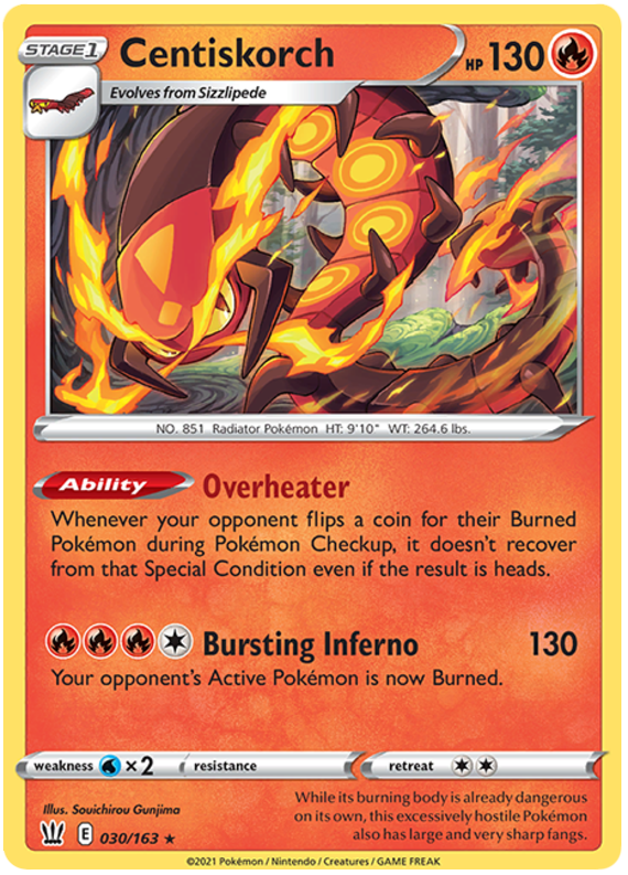 Centiskorch (030/163) [Sword & Shield: Battle Styles] | Jomio and Rueliete's Cards and Comics