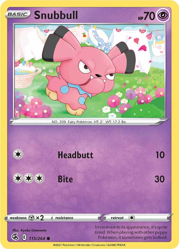 Snubbull (115/264) [Sword & Shield: Fusion Strike] | Jomio and Rueliete's Cards and Comics