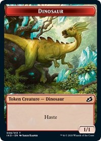 Dinosaur // Human Soldier (005) Double-Sided Token [Ikoria: Lair of Behemoths Tokens] | Jomio and Rueliete's Cards and Comics