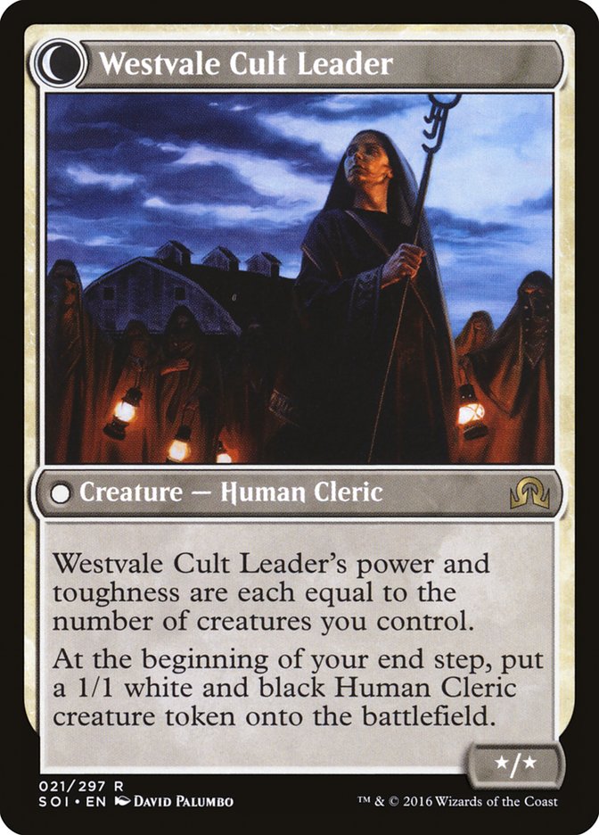Hanweir Militia Captain // Westvale Cult Leader [Shadows over Innistrad] | Jomio and Rueliete's Cards and Comics