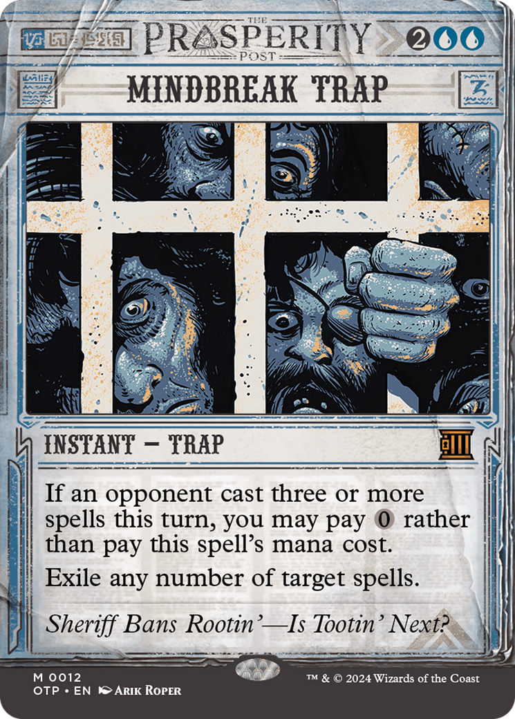 Mindbreak Trap [Outlaws of Thunder Junction: Breaking News] | Jomio and Rueliete's Cards and Comics