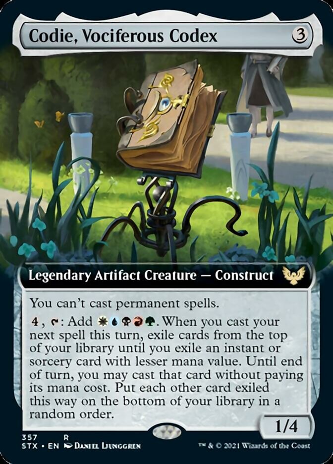 Codie, Vociferous Codex (Extended Art) [Strixhaven: School of Mages] | Jomio and Rueliete's Cards and Comics