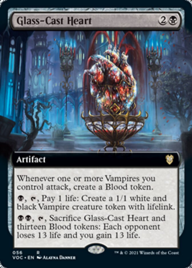 Glass-Cast Heart (Extended Art) [Innistrad: Crimson Vow Commander] | Jomio and Rueliete's Cards and Comics