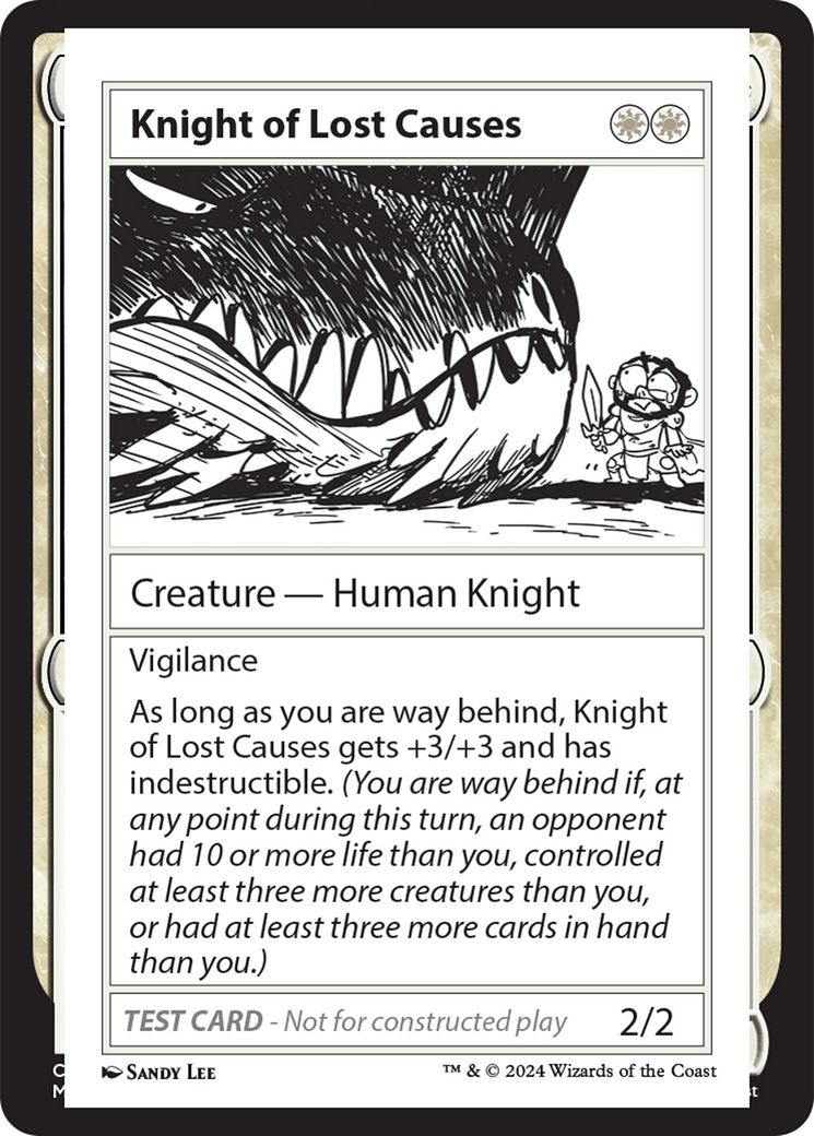 Knight of Lost Causes [Mystery Booster 2 Playtest Cards] | Jomio and Rueliete's Cards and Comics