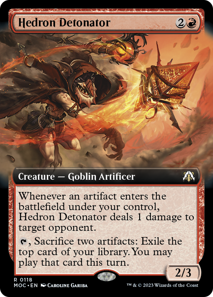 Hedron Detonator (Extended Art) [March of the Machine Commander] | Jomio and Rueliete's Cards and Comics