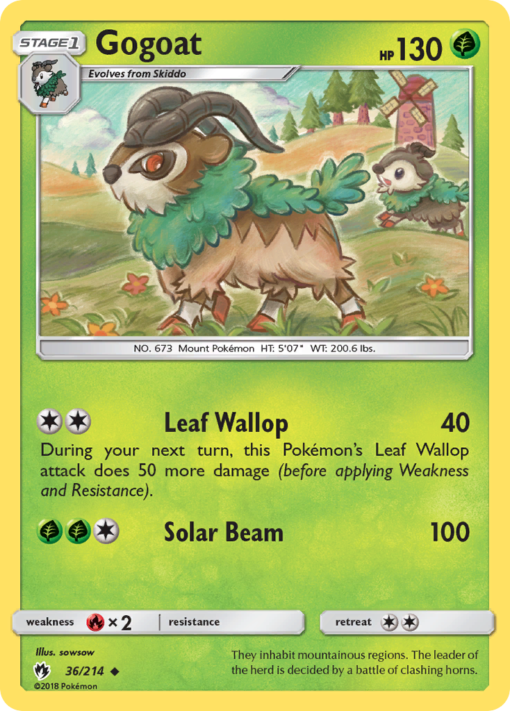 Gogoat (36/214) [Sun & Moon: Lost Thunder] | Jomio and Rueliete's Cards and Comics