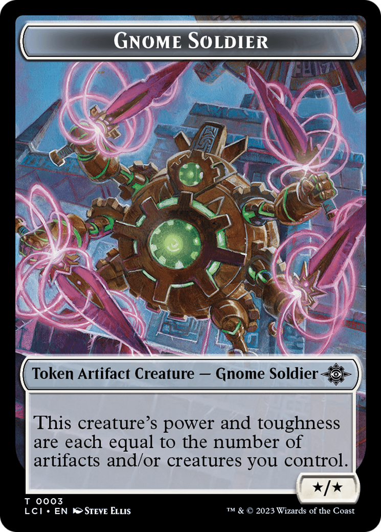 Gnome // Gnome Soldier Double-Sided Token [The Lost Caverns of Ixalan Tokens] | Jomio and Rueliete's Cards and Comics