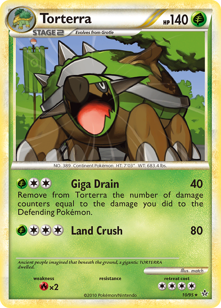 Torterra (10/95) [HeartGold & SoulSilver: Unleashed] | Jomio and Rueliete's Cards and Comics