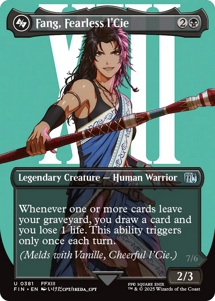 Fang, Fearless l'Cie (Borderless) [FINAL FANTASY] | Jomio and Rueliete's Cards and Comics