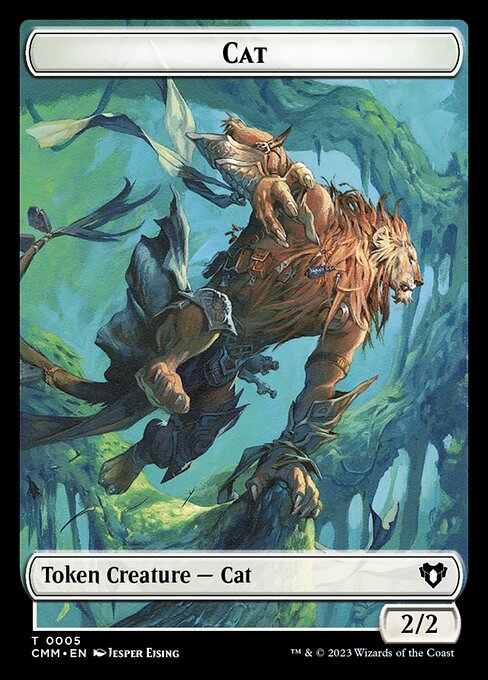 Spirit (0010) // Cat (0005) Double-Sided Token [Commander Masters Tokens] | Jomio and Rueliete's Cards and Comics