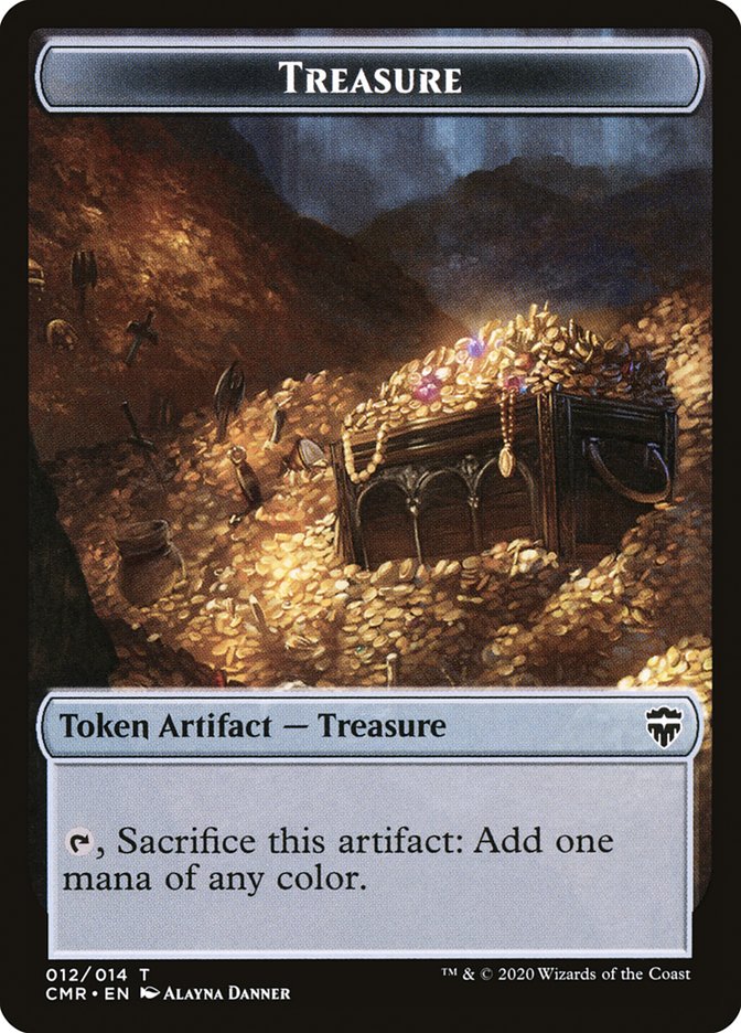 Rock // Treasure Double-Sided Token [Commander Legends Tokens] | Jomio and Rueliete's Cards and Comics