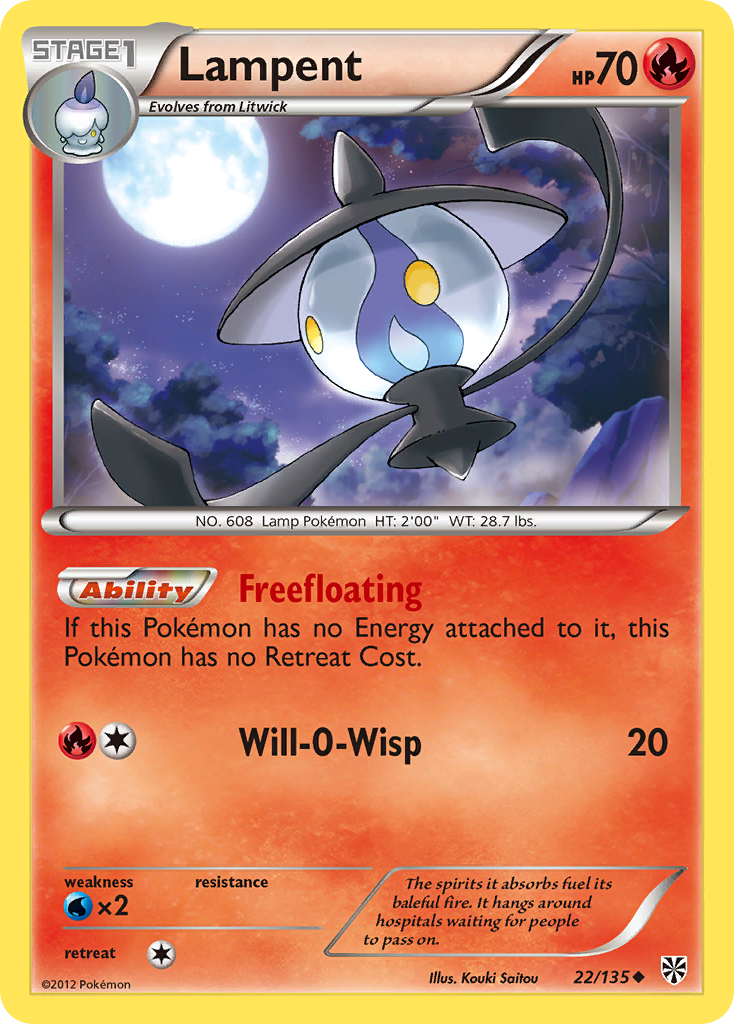 Lampent (22/135) [Black & White: Plasma Storm] | Jomio and Rueliete's Cards and Comics