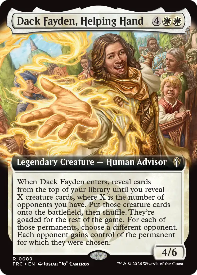 Dack Fayden, Helping Hand (Extended Art) [Reality Fracture Commander] | Jomio and Rueliete's Cards and Comics