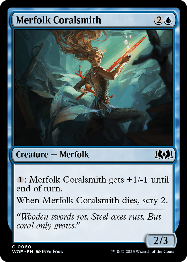 Merfolk Coralsmith [Wilds of Eldraine] | Jomio and Rueliete's Cards and Comics