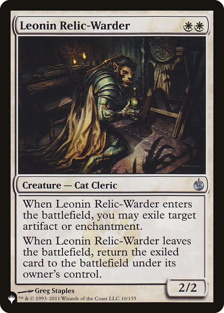 Leonin Relic-Warder (MBS) [The List] | Jomio and Rueliete's Cards and Comics