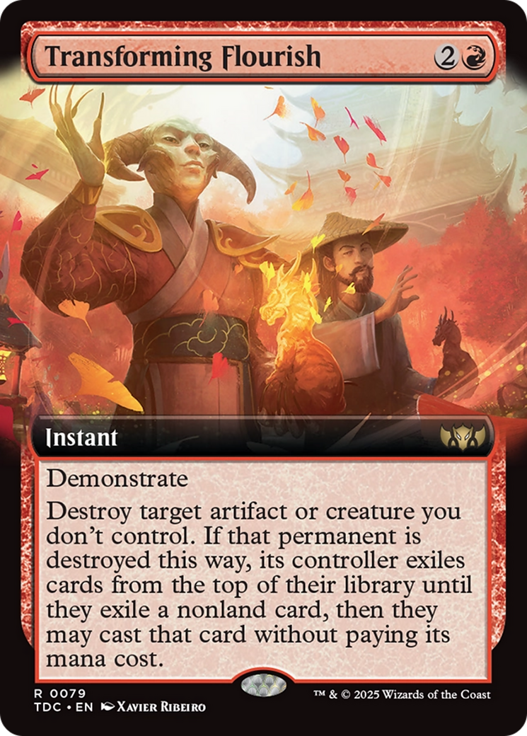 Transforming Flourish (Extended Art) [Tarkir: Dragonstorm Commander] | Jomio and Rueliete's Cards and Comics