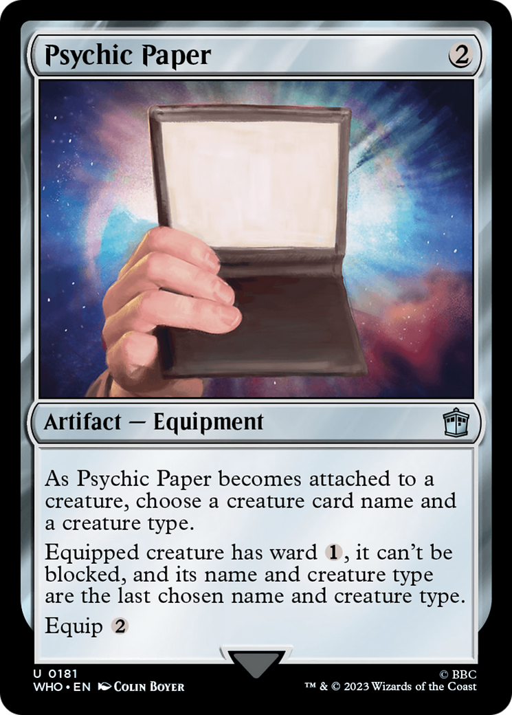 Psychic Paper [Doctor Who] | Jomio and Rueliete's Cards and Comics