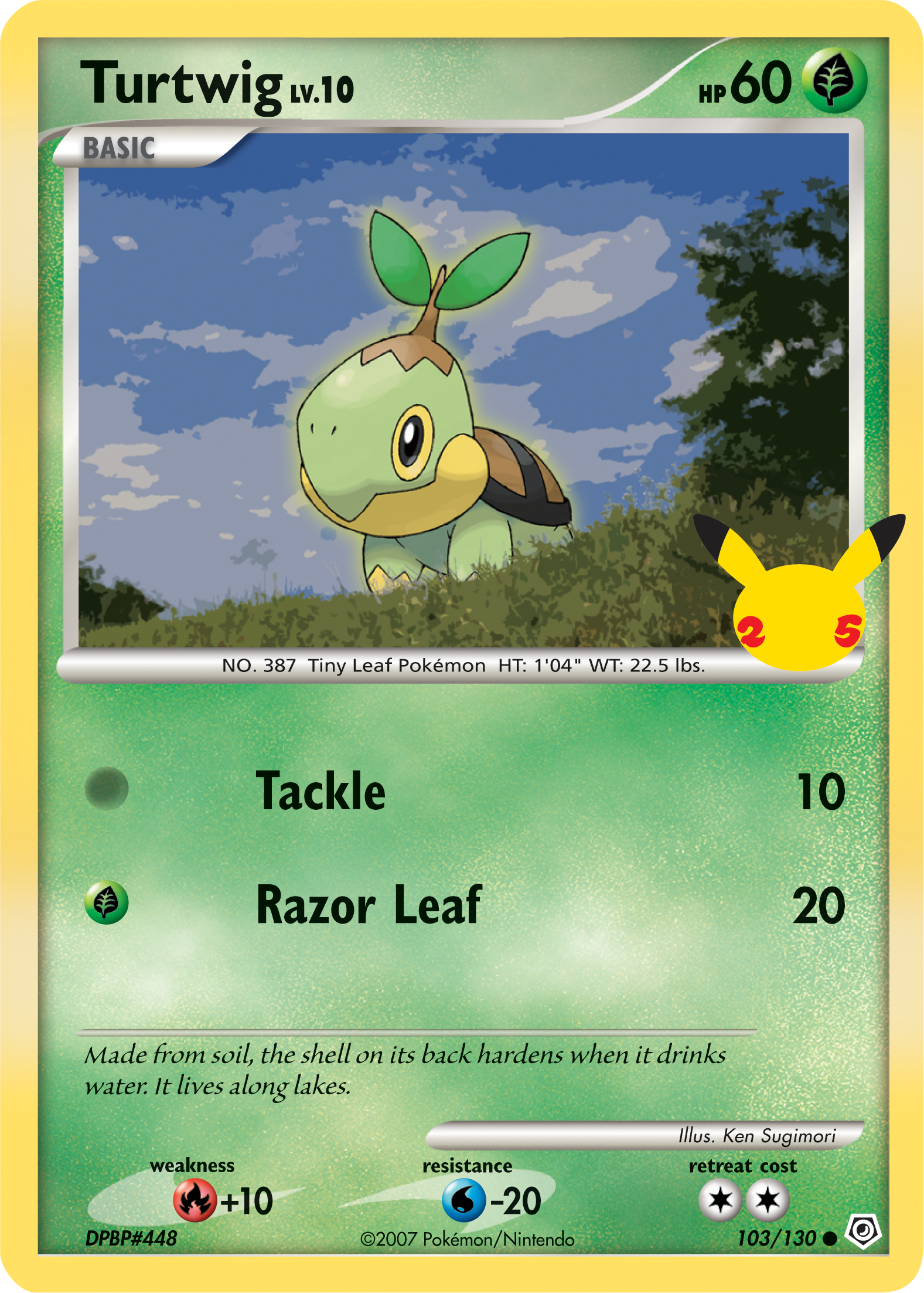 Turtwig (103/130) (Jumbo Card) [First Partner Pack] | Jomio and Rueliete's Cards and Comics