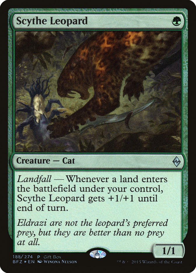 Scythe Leopard (Gift Box) [Battle for Zendikar Promos] | Jomio and Rueliete's Cards and Comics