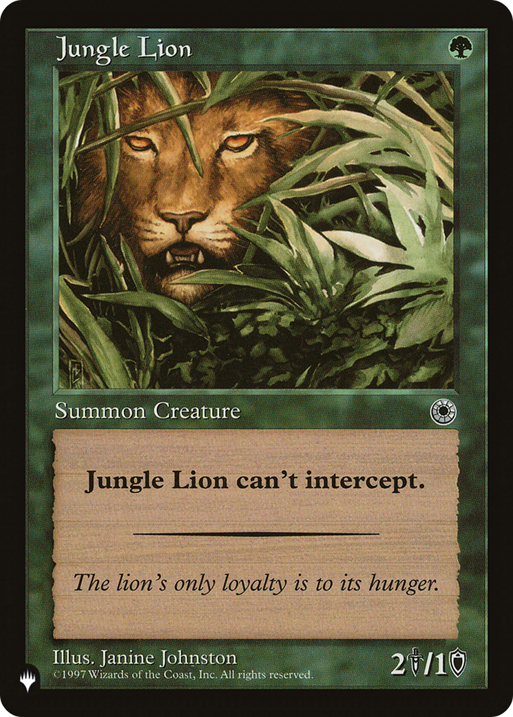 Jungle Lion [The List] | Jomio and Rueliete's Cards and Comics