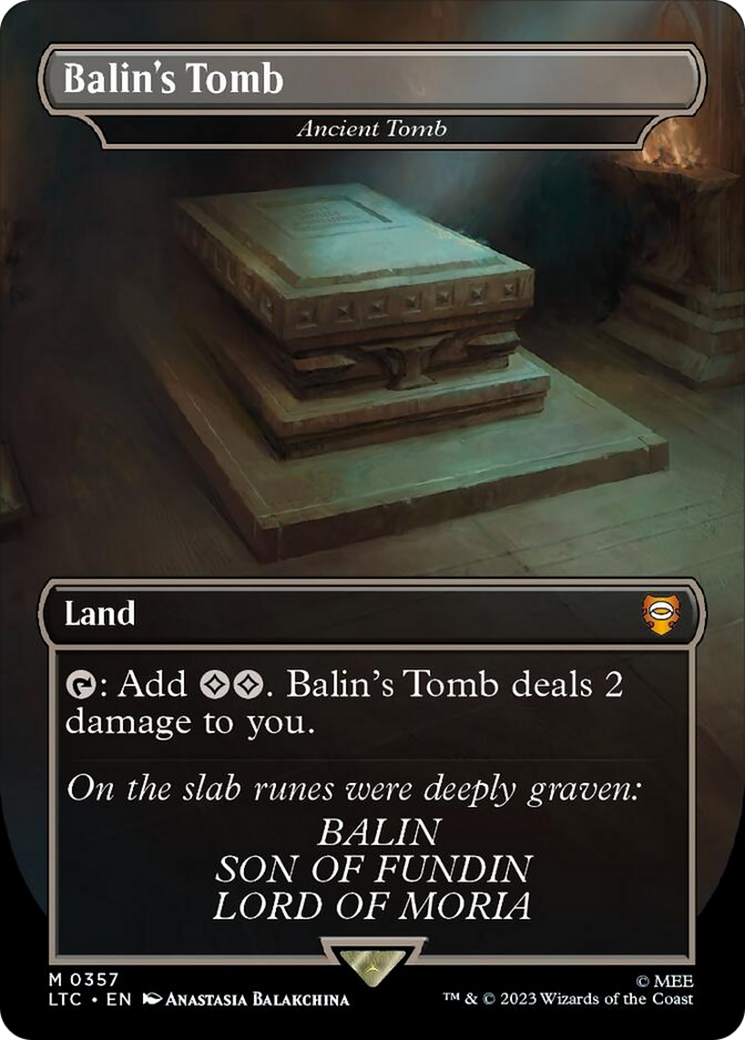 Balin's Tomb - Ancient Tomb (Borderless) [The Lord of the Rings: Tales of Middle-Earth Commander] | Jomio and Rueliete's Cards and Comics