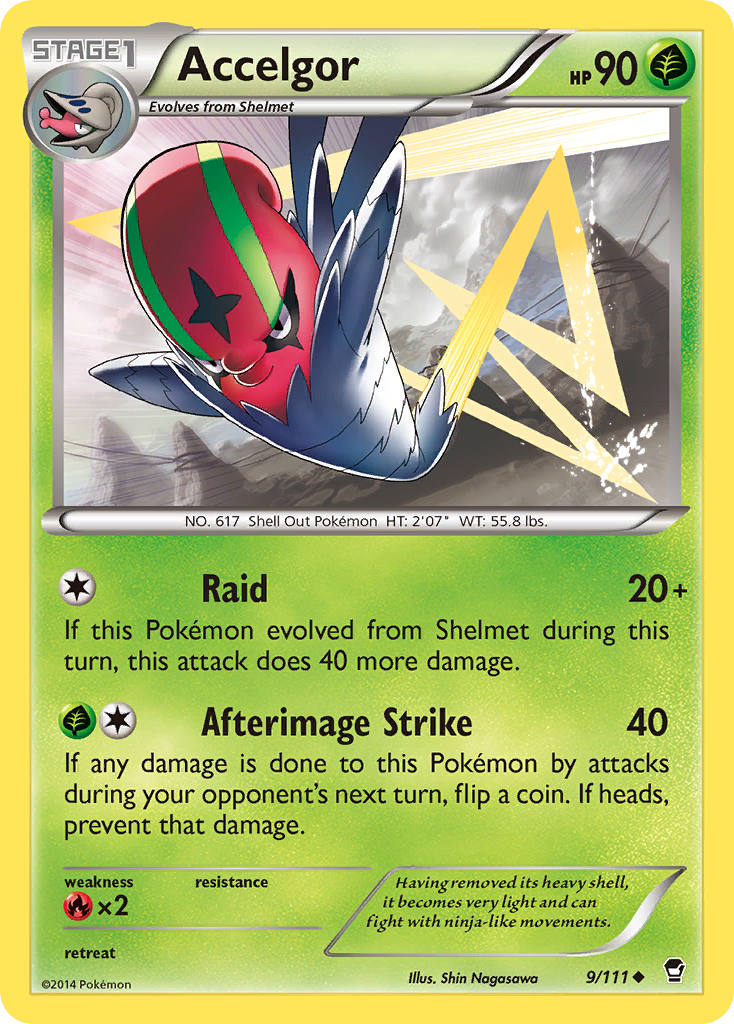 Accelgor (9/111) [XY: Furious Fists] | Jomio and Rueliete's Cards and Comics