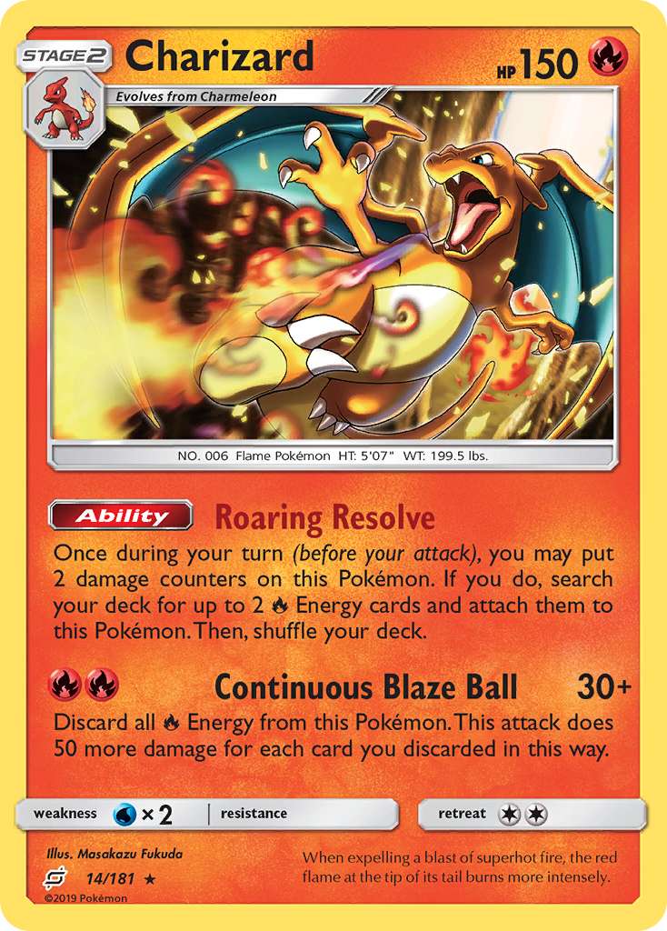 Charizard (14/181) [Sun & Moon: Team Up] | Jomio and Rueliete's Cards and Comics