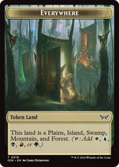 Everywhere // Manifest Double-Sided Token [Duskmourn: House of Horror Tokens] | Jomio and Rueliete's Cards and Comics