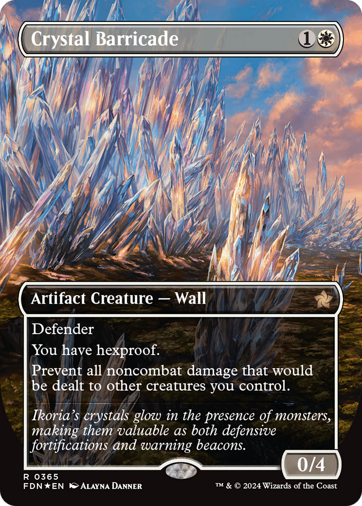 Crystal Barricade (Borderless) (Mana Foil) [Foundations] | Jomio and Rueliete's Cards and Comics