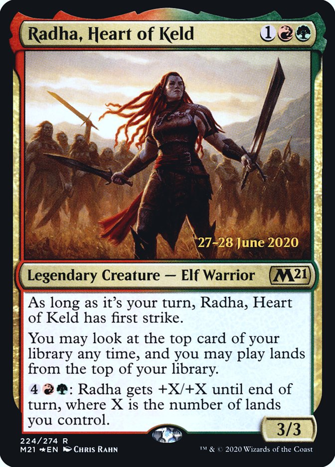 Radha, Heart of Keld [Core Set 2021 Prerelease Promos] | Jomio and Rueliete's Cards and Comics