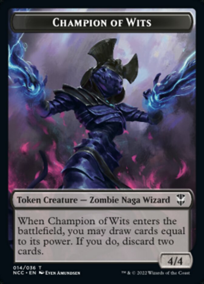 Tentacle // Champion of Wits Double-Sided Token [Streets of New Capenna Commander Tokens] | Jomio and Rueliete's Cards and Comics