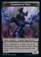 Tentacle // Champion of Wits Double-Sided Token [Streets of New Capenna Commander Tokens] | Jomio and Rueliete's Cards and Comics