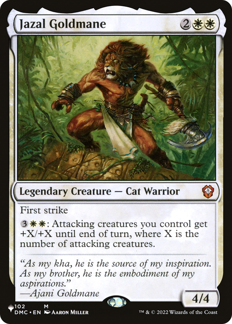 Jazal Goldmane [The List] | Jomio and Rueliete's Cards and Comics