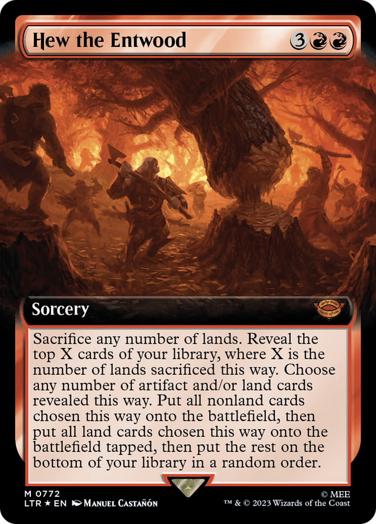 Hew the Entwood (Extended Art) (Surge Foil) [The Lord of the Rings: Tales of Middle-Earth] | Jomio and Rueliete's Cards and Comics