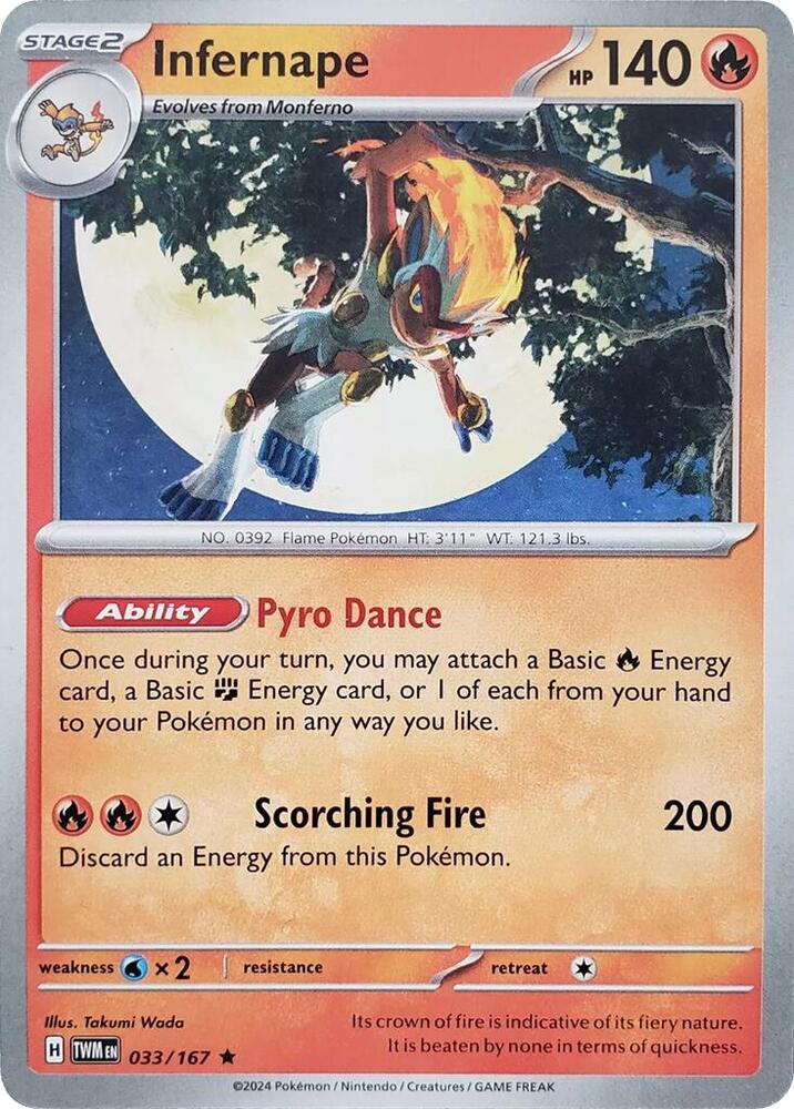 Infernape (033/167) (Theme Deck Exclusive) [Scarlet & Violet: Twilight Masquerade] | Jomio and Rueliete's Cards and Comics