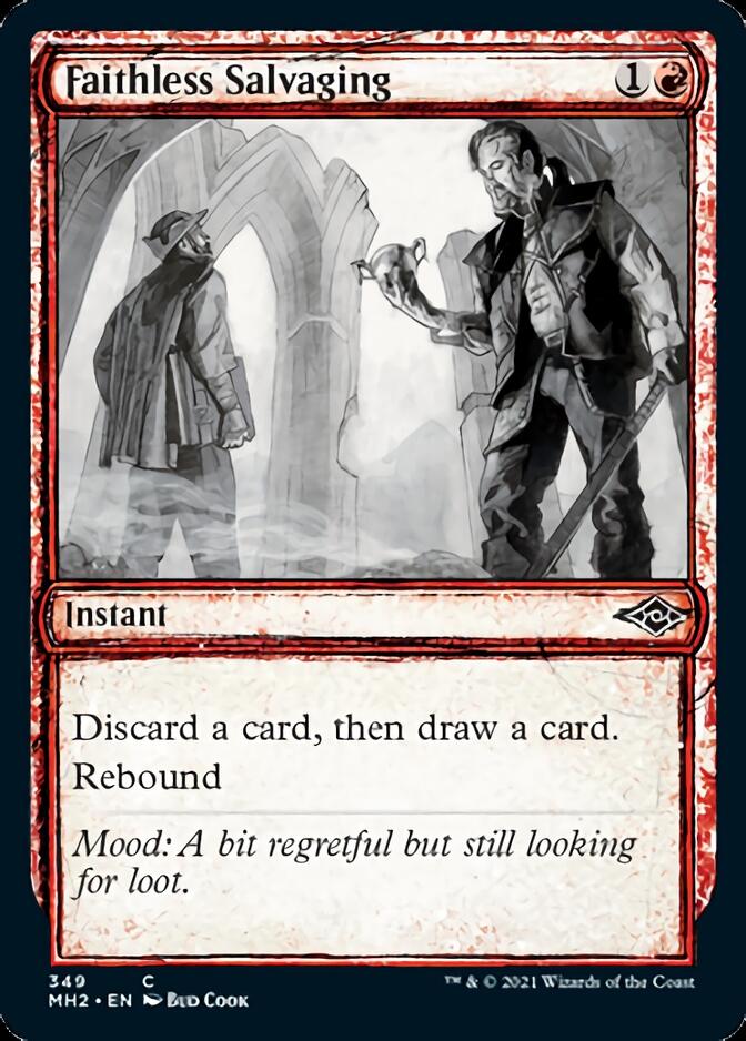 Faithless Salvaging (Sketch) [Modern Horizons 2] | Jomio and Rueliete's Cards and Comics