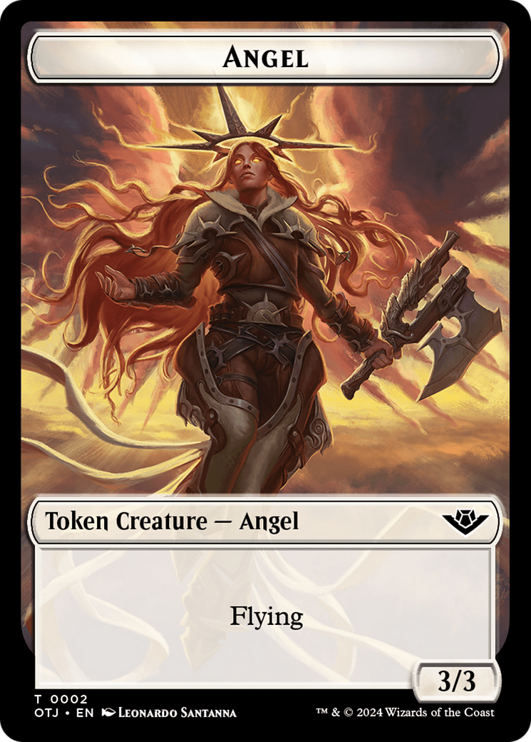 Mercenary // Angel Double-Sided Token [Outlaws of Thunder Junction Tokens] | Jomio and Rueliete's Cards and Comics