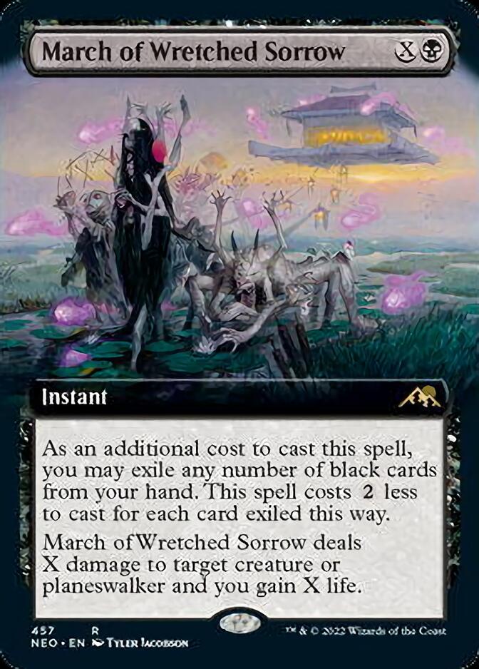 March of Wretched Sorrow (Extended Art) [Kamigawa: Neon Dynasty] | Jomio and Rueliete's Cards and Comics