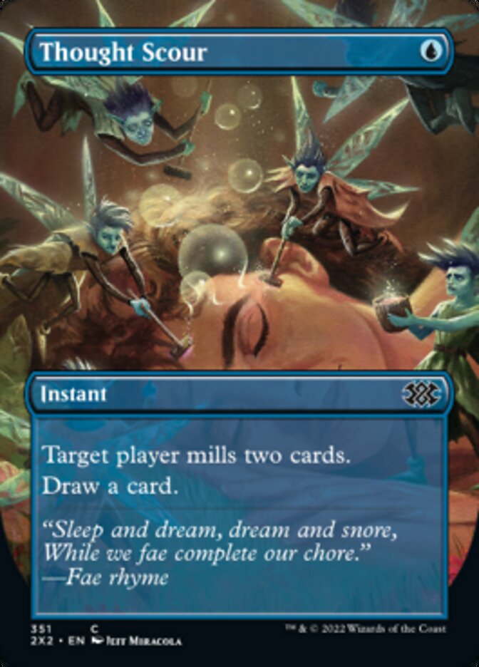 Thought Scour (Borderless Alternate Art) [Double Masters 2022] | Jomio and Rueliete's Cards and Comics