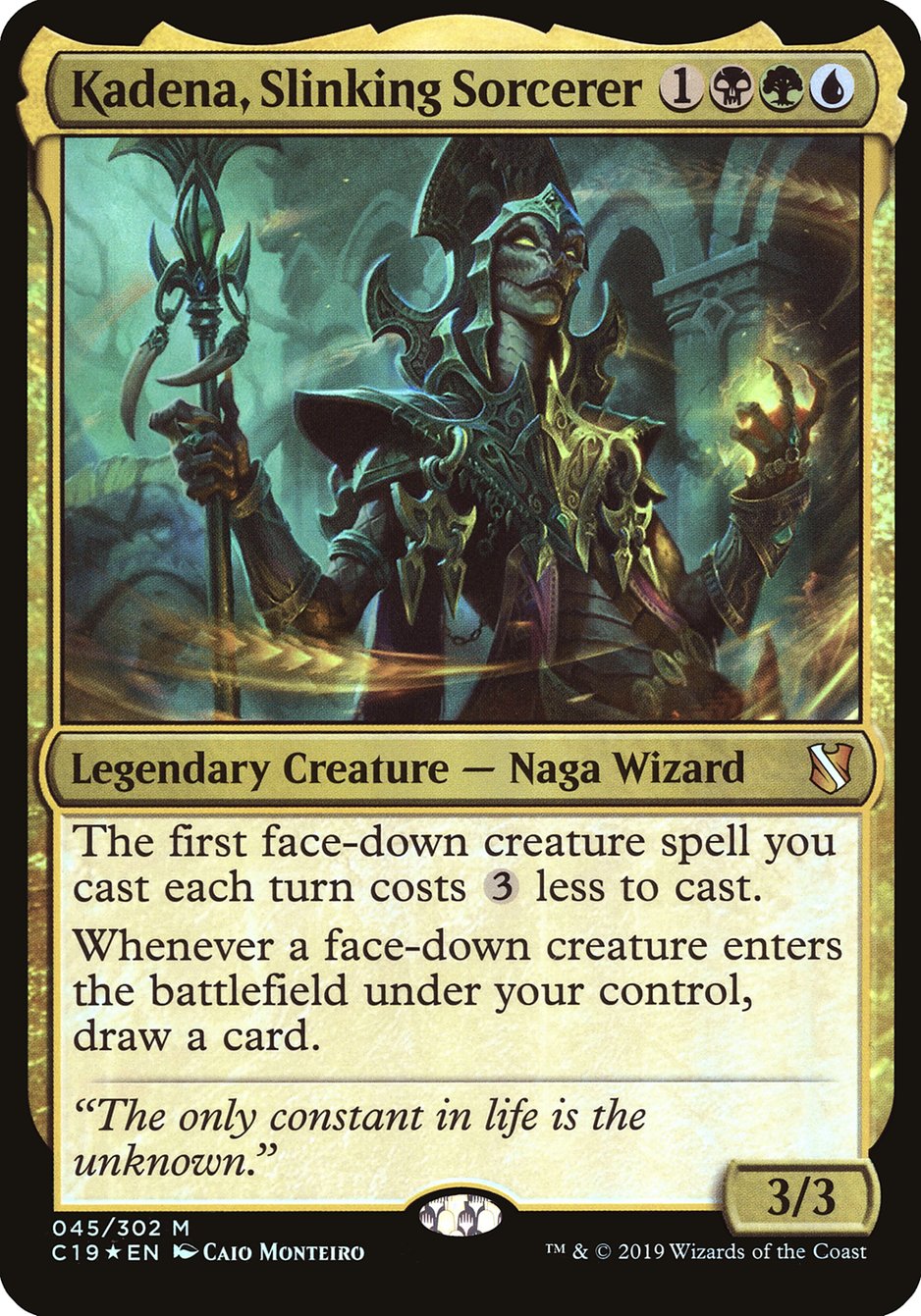 Kadena, Slinking Sorcerer (Oversized) [Commander 2019 Oversized] | Jomio and Rueliete's Cards and Comics