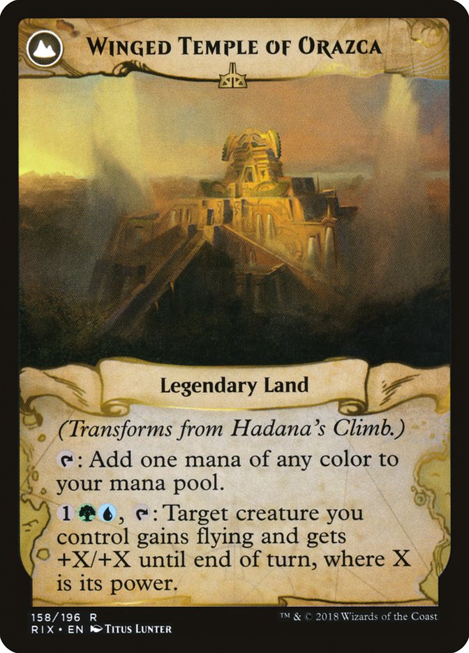 Hadana's Climb // Winged Temple of Orazca [Rivals of Ixalan] | Jomio and Rueliete's Cards and Comics