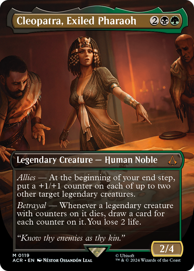 Cleopatra, Exiled Pharaoh (Borderless) [Assassin's Creed] | Jomio and Rueliete's Cards and Comics