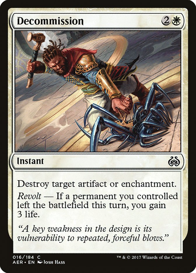 Decommission [Aether Revolt] | Jomio and Rueliete's Cards and Comics
