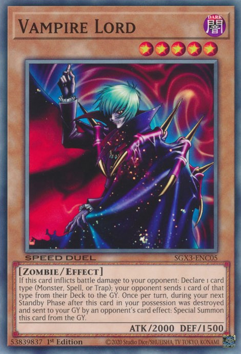 Vampire Lord [SGX3-ENC05] Common | Jomio and Rueliete's Cards and Comics